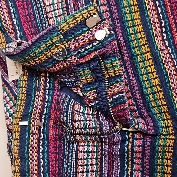 GAP CITY SHORT 6 SHORTS MULTI-COLORED POCKETS BELT LOOPS - Picture 4 of 9